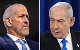 Left: Shin Bet Chief Ronen Bar (Yonatan Sindel/Flash 90); Right: Prime Minister Benjamin Netanyahu. (Dudu Bachar/POOL)