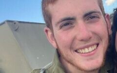 Sgt. Yosef Haim Tzvi Serlin, 19, who died after Krav Maga training, March 26, 2025 (Courtesy)