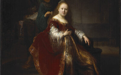 Rembrandt van Rijn, 'A Jewish Heroine from the Hebrew Bible,' 1632–33. Oil on canvas, 43 x 37 ⅛ in. (109.2 x 94.4 cm). National Gallery of Canada, Ottawa, purchased 1953, accession no. 6089. (NGC)