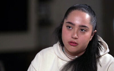 Former hostage Liri Albag is interviewed on Channel 12 on March 5, 2025. (Screen capture/Channel 12)