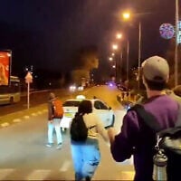 A car rams into an anti-government protester outside the Prime Minister's Residence, March 19, 2025. (Social media/X; used in accordance with Clause 27a of the Copyright Law)