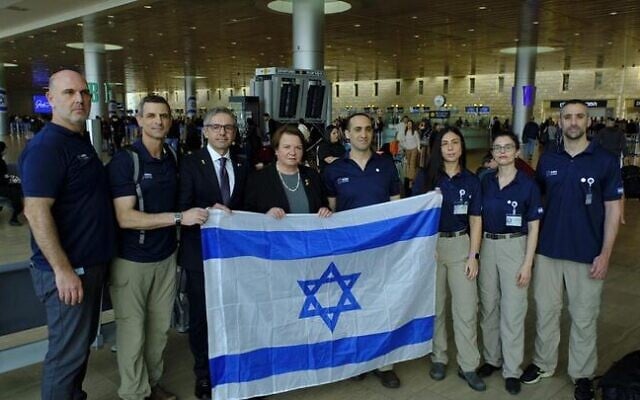 An Israeli Sheba Medical Center delegation heads for North Macedonia after a deadly nightclub fire, March 17, 2025 (Sheba Medical Center) An Israeli Sheba Medical Center delegation heads for North Macedonia after a deadly nightclub fire, March 17, 2025 (Sheba Medical Center)