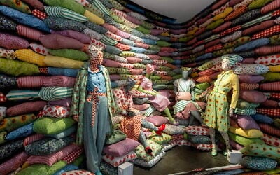 From 'Heroines,' an exhibit about fashion design during wartime at the Holon Design Museum, from April 2025 (Credit Elad Sarig)