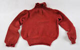 Sweater that Chana Zumerkorn from Lodz gave to her brother Joseph when they parted during the Holocaust (Yad Vashem Artifacts Collection, Gift of  Joseph Zumerkorn, 11735)