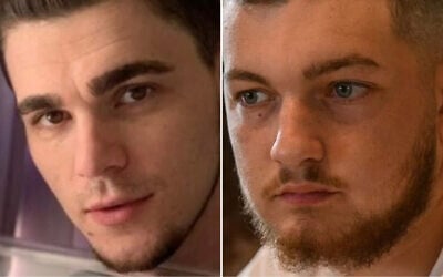 Hostages Maxim Herkin (left) and Bar Kupershtein. (Courtesy)