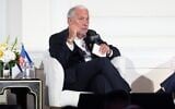 Eric Fingerhut speaks during The Jerusalem Post New York conference on June 3, 2024, in New York City. (Noam Galai/Getty Images via JTA)