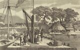 Detail from a newspaper illustration of Nathaniel Isaacs's colony in Matakong. (Courtesy of Adam Rovner)