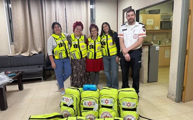 A group of midwives who volunteer with "First Contractions," a joint project of Magen David Adom and Israel midwives, in an undated photo. (Courtesy/Magen David Adom)