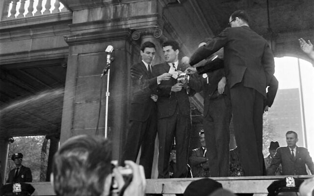 Illustrative: Young Americans burn their draft cards during an anti-war demonstration, on November 7, 1965, in Union Square in New York, to protest against war in Vietnam. (AFP)