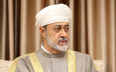 This handout picture provided by the office of Iran's Supreme Leader Ayatollah Ali Khamenei shows Oman's Sultan Haitham bin Tariq al-Said during a meeting with him (not pictured) in Tehran, on May 29, 2023 (KHAMENEI.IR / AFP)