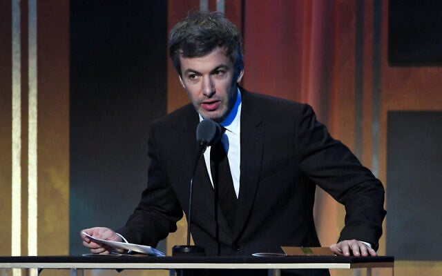 Nathan Fielder speaks onstage during the 2024 Writers Guild Awards Los Angeles Ceremony at the Hollywood Palladium on April 14, 2024 in Los Angeles, California.   (Alberto E. Rodriguez/Getty Images for Writers Guild of America West/AFP)