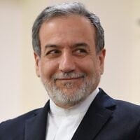 Iranian Foreign Minister Abbas Araghchi attends a meeting with his Armenian counterpart in Yerevan on March 25, 2025. (Karen Minasyan/AFP)