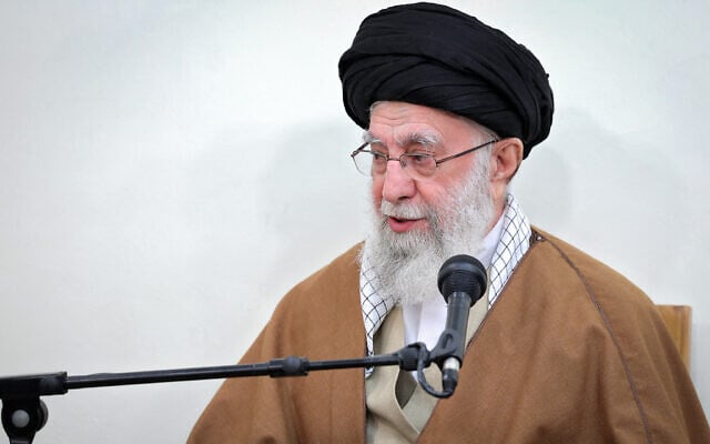 Iran's Supreme Leader Ayatollah Ali Khamenei addresses Iranian government officials in Tehran on April 15, 2025. (Photo by KHAMENEI.IR / AFP) Iran's Supreme Leader Ayatollah Ali Khamenei addresses Iranian government officials in Tehran on April 15, 2025. (Photo by KHAMENEI.IR / AFP)