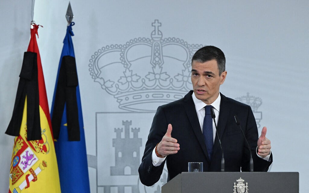 Spain’s leftist government in jeopardy after PM backtracks on cancellation of Israeli bullets order
