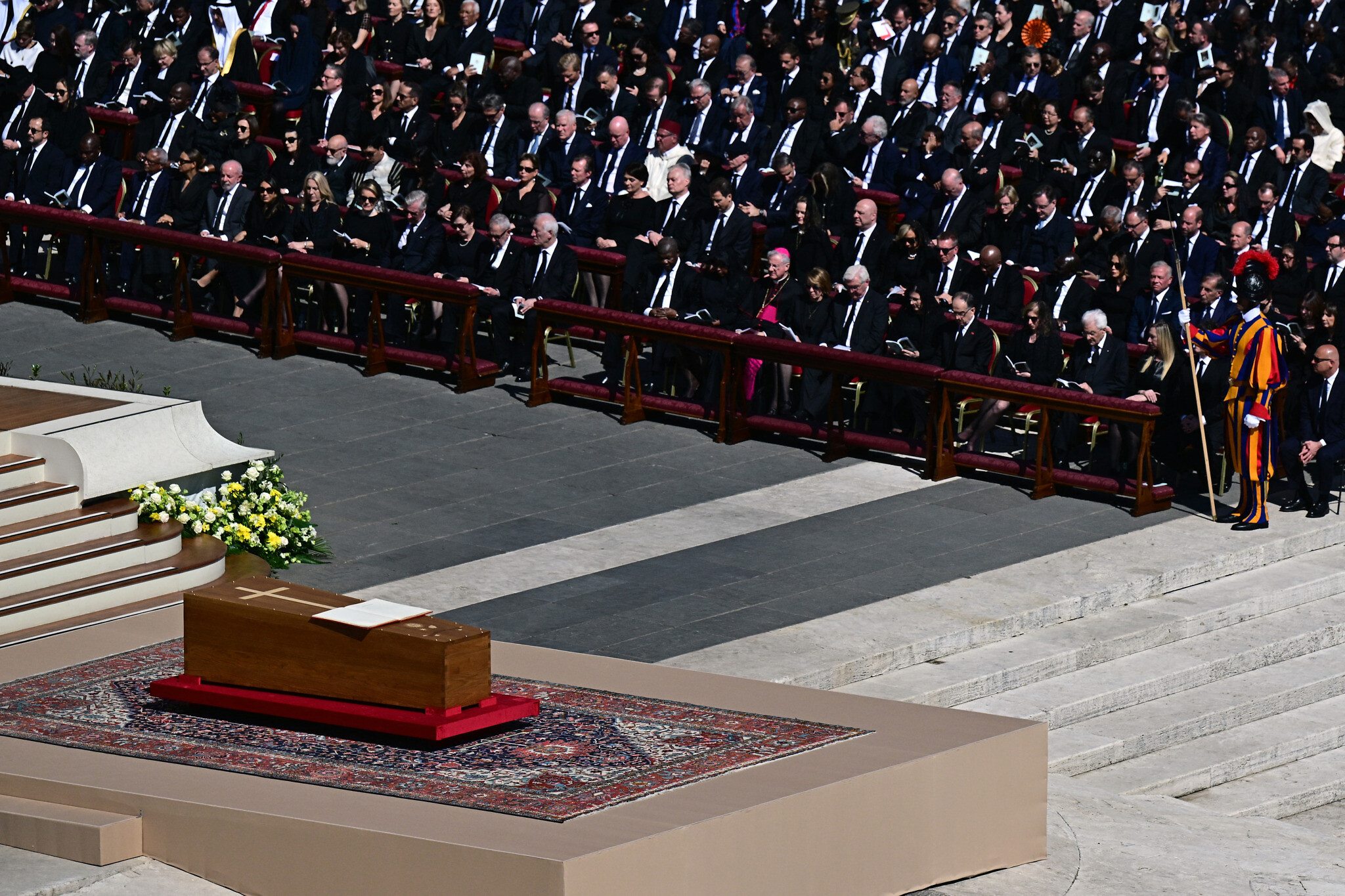 NextImg:Pope Francis laid to rest as hundreds of thousands flock to Vatican for his funeral