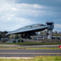 In this photo released by US Air National Guard, a US Air Force B-2 Spirit stealth bomber takes off from a Royal Australian Air Force base in Amberley, Australia, Sept. 11, 2024 (Staff Sgt. Whitney Erhart/US Air National Guard via AP)