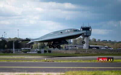 In this photo released by US Air National Guard, a US Air Force B-2 Spirit stealth bomber takes off from a Royal Australian Air Force base in Amberley, Australia, Sept. 11, 2024 (Staff Sgt. Whitney Erhart/US Air National Guard via AP)