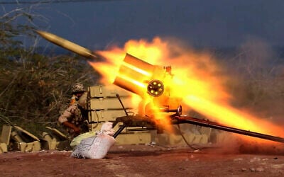 A missile is launched from the Persian Gulf during a drill of Iran's Islamic Revolutionary Guard Corps, in a photo provided by the IRGC's Sepahnews on January 24, 2025. (Sepahnews via AP)