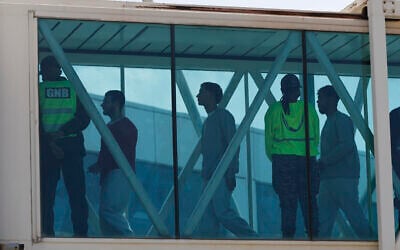 Venezuelan migrants deported from the United States arrive at Simon Bolivar International Airport in Maiquetia, Venezuela, March 30, 2025. (AP Photo/Cristian Hernandez)