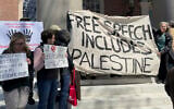 Students, faculty and members of the Harvard University community rally in Cambridge, Massachusetts, April 17, 2025. (AP)