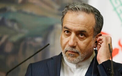 Iranian Foreign Minister Abbas Araghchi attends a news conference following his meeting with Russian Foreign Minister Sergey Lavrov in Moscow, Russia, April 18, 2025. (Tatyana Makeyeva/Pool Photo via AP)