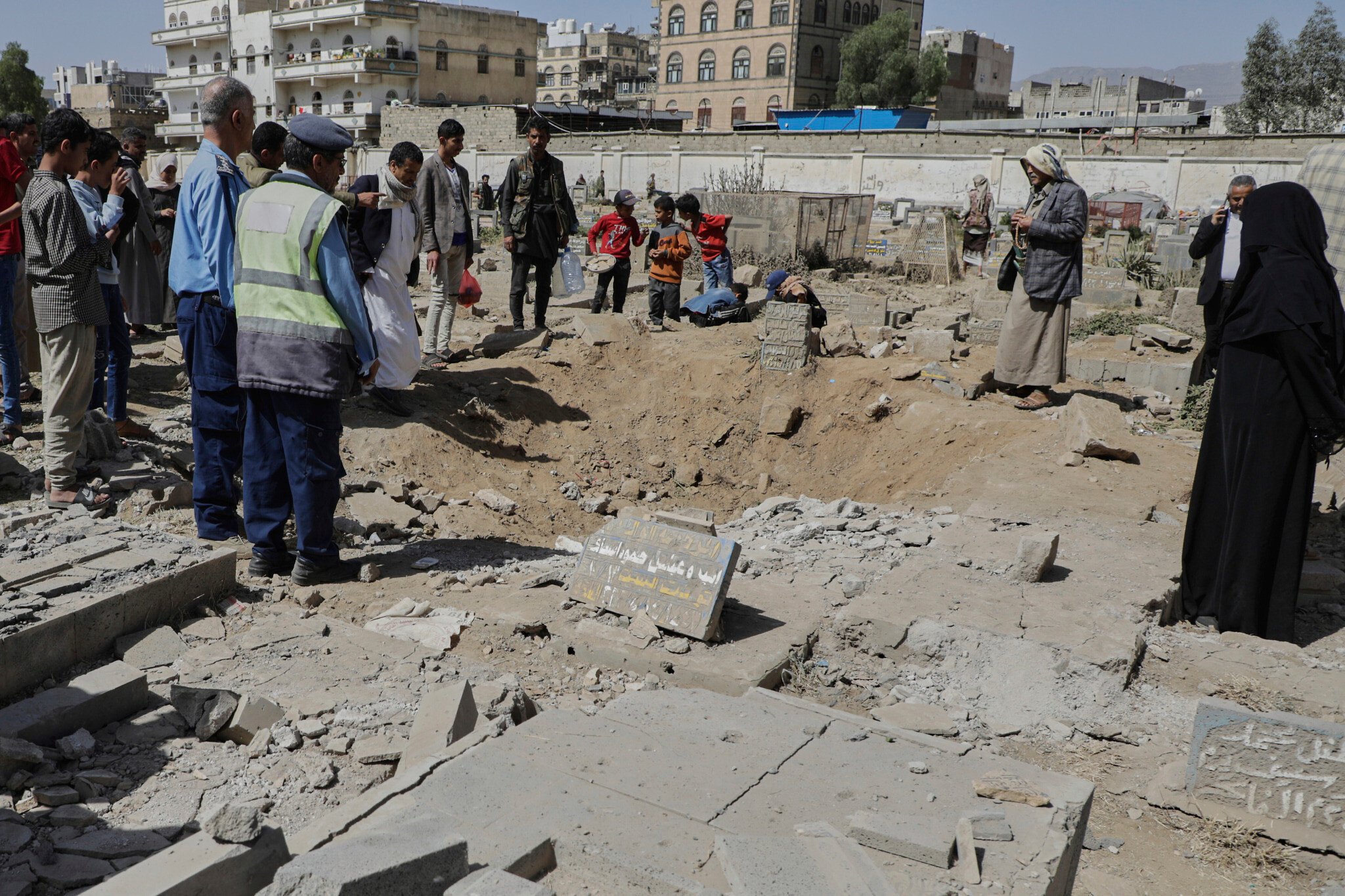 NextImg:US airstrikes kill 12 people in Yemen’s capital, Houthi rebels say