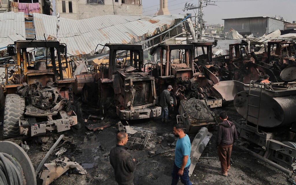 IDF destroys dozens of Gaza construction vehicles it says used for terror activities