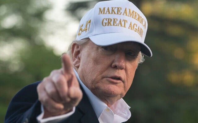 US President Donald Trump arrives on Marine One at the White House, April 27, 2025, in Washington. (AP Photo/Manuel Balce Ceneta)