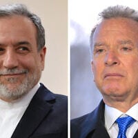 Iranian Foreign Minister Abbas Araghchi, left, and US special envoy Steve Witkoff. (Karen Minasyan/AFP; Chip Somodevilla/Getty Images via AFP)
