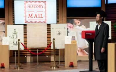 Ari Siegel pitched his business History By Mail on "Shark Tank." (Disney/Christopher Willard)