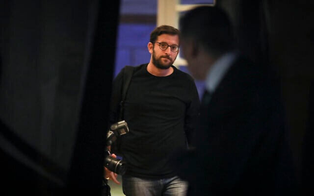 Likud media adviserJonatan Urich, arrives at a conference organized by "Makor Rishon" and the Israeli Democracy Institute at the International Convention Center in Jerusalem, November 11, 2019. (Noam Revkin)