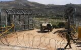 Israeli soldiers on the border between Syria and northern Israel, March 14, 2025. (Ayal Margolin/Flash90)