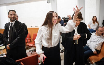 Likud MK Tally Gotliv pictured as the High Court of Justice hears petitions against the firing of Shin Bet chief Ronen Bar in Jerusalem, April 8, 2025 (Yonatan Sindel/FLASH90)