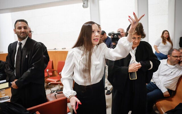 Likud MK Tally Gotliv pictured as the High Court of Justice hears petitions against the firing of Shin Bet chief Ronen Bar in Jerusalem, April 8, 2025 (Yonatan Sindel/FLASH90)
