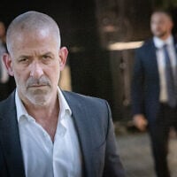 Shin Bet chief Ronen Bar attends a ceremony at Yad Vashem on Holocaust Remembrance Day, April 23, 2025. (Chaim Goldberg/Flash90)
