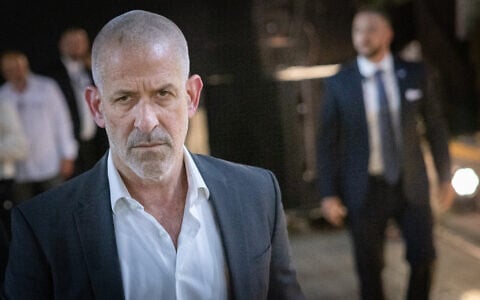 Shin Bet chief Ronen Bar attends a ceremony at Yad Vashem on Holocaust Remembrance Day, April 23, 2025. (Chaim Goldberg/Flash90)