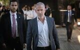 Shin Bet chief Ronen Bar attends a ceremony at the Yad Vashem Holocaust Memorial Museum in Jerusalem on April 23, 2025. (Chaim Goldberg/Flash90)