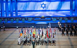 The dress rehearsal of Israel's 77th Independence Day ceremony at Mount Herzl, Jerusalem, April 28, 2025. The dress rehearsal was broadcast on television following the live performance's cancellation.(Yonatan Sindel/Flash90)