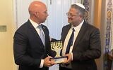 Rep. Brian Mast and National Security Minister Itamar Ben Gvir on April 28, 2025. (House Foreign Affairs Committee Majority/X)