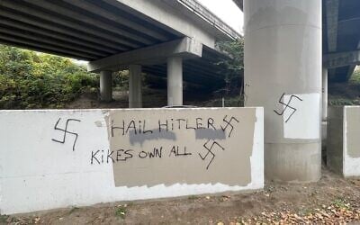 Antisemitic vandalism in Issaquah, Washington. Photo taken in October 2024 (Courtesy/ADL)