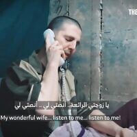 Israeli hostage Elkana Bohbot in a Hamas propaganda video published on April 19, 2025.