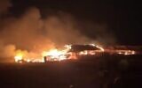 Agricultural land in the Palestinian village of Bardala after it was allegedly torched by settlers on April 23, 2025. (Screen capture/X)
