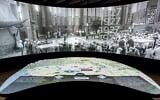 An undated view of the topographical map inside the 'Hollywoodland' exhibit at the Academy Museum in Los Angeles, California. (Josh White, JWPictures/Academy Museum Foundation)