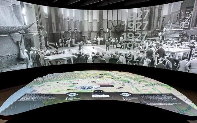 An undated view of the topographical map inside the 'Hollywoodland' exhibit at the Academy Museum in Los Angeles, California. (Josh White, JWPictures/Academy Museum Foundation) An undated view of the topographical map inside the 'Hollywoodland' exhibit at the Academy Museum in Los Angeles, California. (Josh White, JWPictures/Academy Museum Foundation)