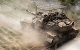 IDF troops operate in the Gaza Strip, in a handout photo published on April 18, 2025. (Israel Defense Forces)