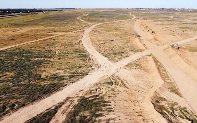 Engineering forces work to build a road in the Morag Corridor in the southern Gaza Strip, in a handout photo issued on April 12, 2025. (Israel Defense Forces) Engineering forces work to build a road in the Morag Corridor in the southern Gaza Strip, in a handout photo issued on April 12, 2025. (Israel Defense Forces)