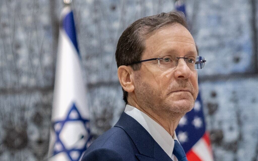 Warning against societal fissures, Herzog praises Shin Bet’s Bar for bowing out