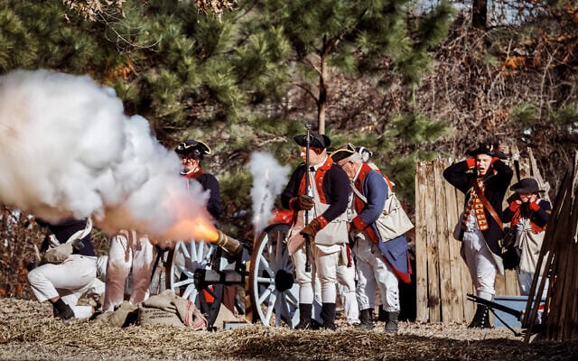 A reenactment of the American Revolution's Battle of Great Bridge takes place in Chesapeake, Virginia, December 8, 2024. (iStock photos/ Bill Chizek)