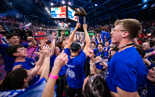 Illustrative: Israel's Orbit team celebrates winning the FIRST robotics competition in 2024. (Courtesy: FIRST)