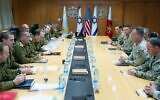 United States CENTCOM chief Gen. Michael Kurilla and IDF Chief of Staff Lt. Gen. Eyal Zamir hold an assessment, April 3, 2025. (Israel Defense Forces)
